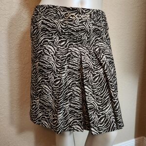 Ann Taylor Black and White Skater Skirt